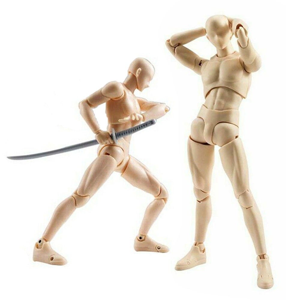 จัดส่งทันที SHF Human Mannequin ฟิกเกอร์ หุ่นโมเดล ชาย หญิง หุ่นฟิกเกอร์มนุษย์ ขยับได้ สําหรับศิลปิน - รูปที่ 6