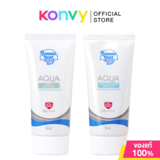 Banana Boat Set Moisture UV Protection Sunscreen Lotion Aqua Long Wearing + Aqua Daily 2 Items [50ml x 2pcs].