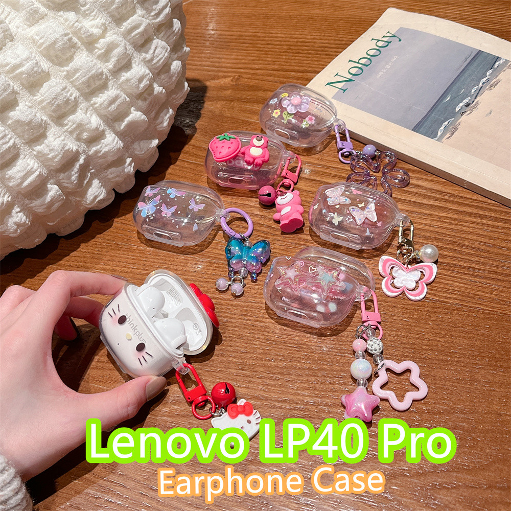 imamura สําหรับ Lenovo LP40 Pro Case Casing Soft Silicone Headphone Case Summer Style Cartoon