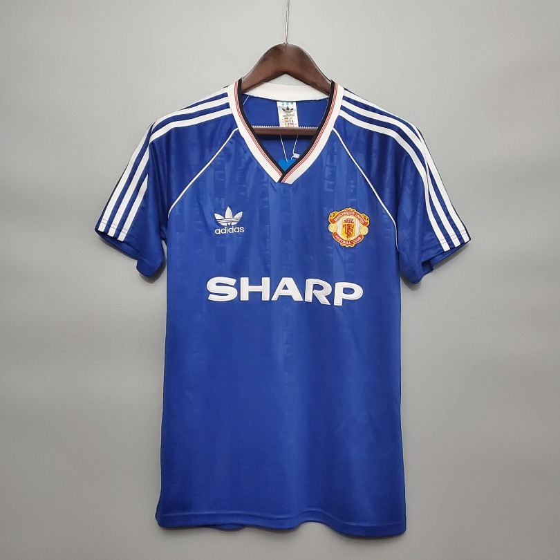 Retro 88-90 Manchester United Home 3RD 1988 1990 เวอร์ชั่นไทยเสื้อฟุตบอลคุณภาพสูง