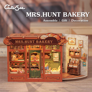 CUTEBEE DIY Dollhouse Miniature House ของเล่นทํามือ Mini Hou…