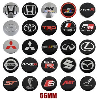 4ตัว อลูมิเนียม 56มม สติ๊กเกอร์ฝาครอบดุมล้อ Toyota TRD ฝาปิด…