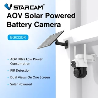 VSTARCAM CB622DR BG622DR SIM 4G / WIFI 3MP 1296p กล้องวงจรปิดใส่ซิม (2 เลนส์กล้อง) แผงโซล่าเซลล์