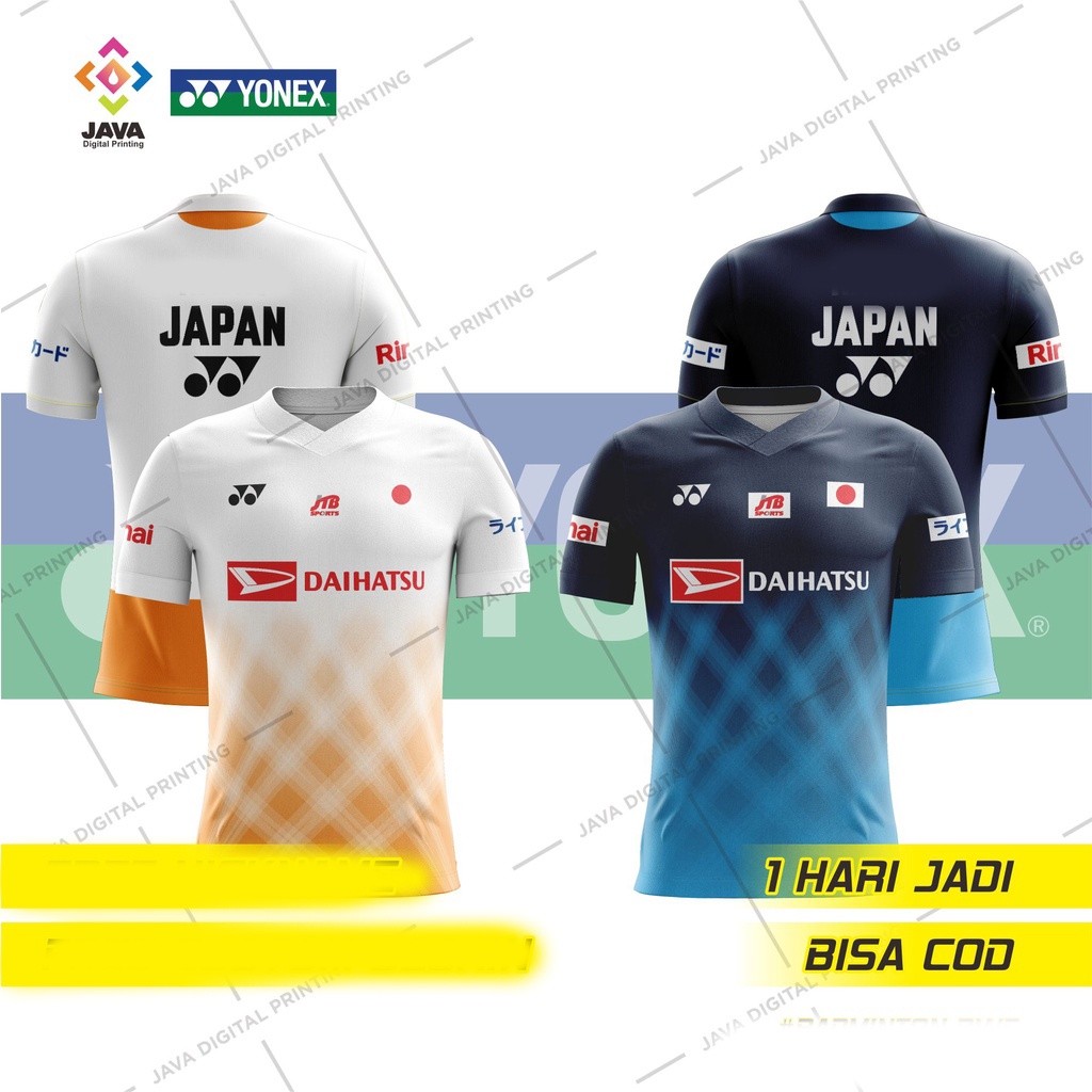 Jersey BADMINTON JAPAN เสื้อยืดเสื้อผ้า YONEX FULL PRINTING