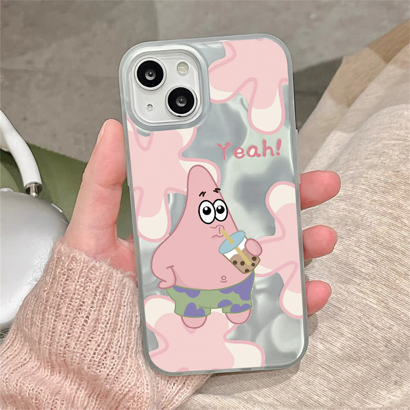 COD เคสสำหรับไอโฟน ลายแพทริคสีชมพู น่ารัก case for Iphone11 12 13 14 15 16 Pro MAX PLUS X XS XR 6p 7p 8pP6/7/8/SE2020