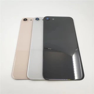 สําหรับ IPhone 8 Plus ฝาหลังแบตเตอรี่กระจกด้านหลังประตูสําหรับ IPhone 8 8G แผงกระจกด้านหลังพร้อมเลนส์กล้องเลนส์ + โลโก้