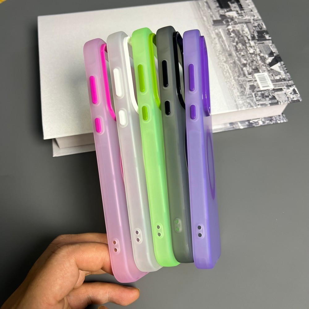 หนา Magentic Candy เคสโทรศัพท์สําหรับ Samsung S25 S24 S23 Ultra Plus A55 A35 A25 A16 A15 A05S A06 A05 A56 A36 Frost Candy Magentic นุ่มเคสโทรศัพท์ปลอก - รูปที่ 3