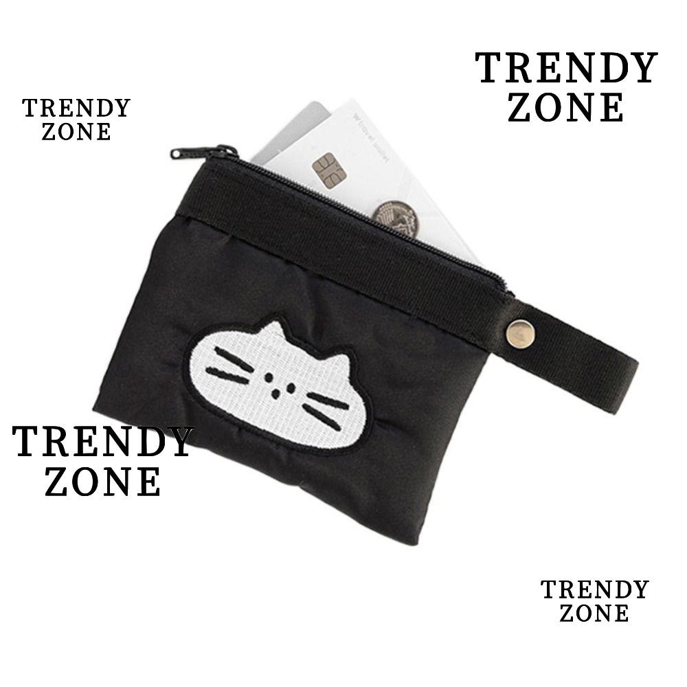 Trendyzone กระเป๋าใส่เหรียญ,การ์ตูนแขวนประเภทกระเป๋าใบเล็ก,ทนทานไนลอนหูแมวน่ารักกระเป๋าสตางค์เหรียญของขวัญสร้างสรรค์