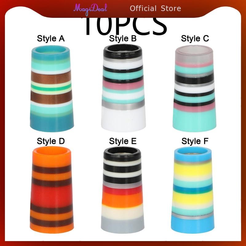 Magideal 10 ชิ้น Ferrules End Caps อุปกรณ์เสริมระดับพรีเมียม ครอบคลุม Taper Tip