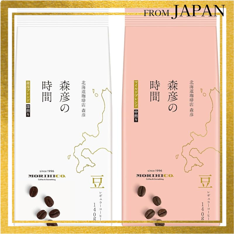 AGF Morihiko no Jikan Coffee Bean Comparison Set 140g × 2 Types Direct from Japan