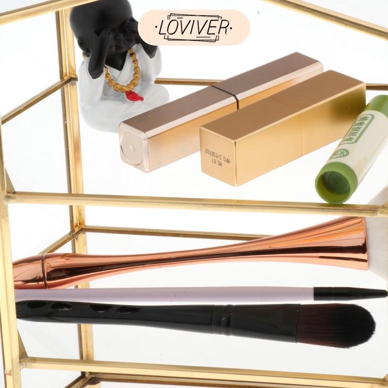 LOVIVER Vintage Clear Glass & Gold Metal 3 รูปที่ 7