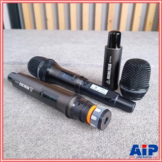 สีดำ MICROTECH ET-777A ไมค์ลอย ถือคู่ UHF เครื่องรับเล็ก ET 777A ET777A ไมค์ลอยมือถือคู่UHF ไมโครโฟนแบบไร้สาย เอไอ-ไพศาล