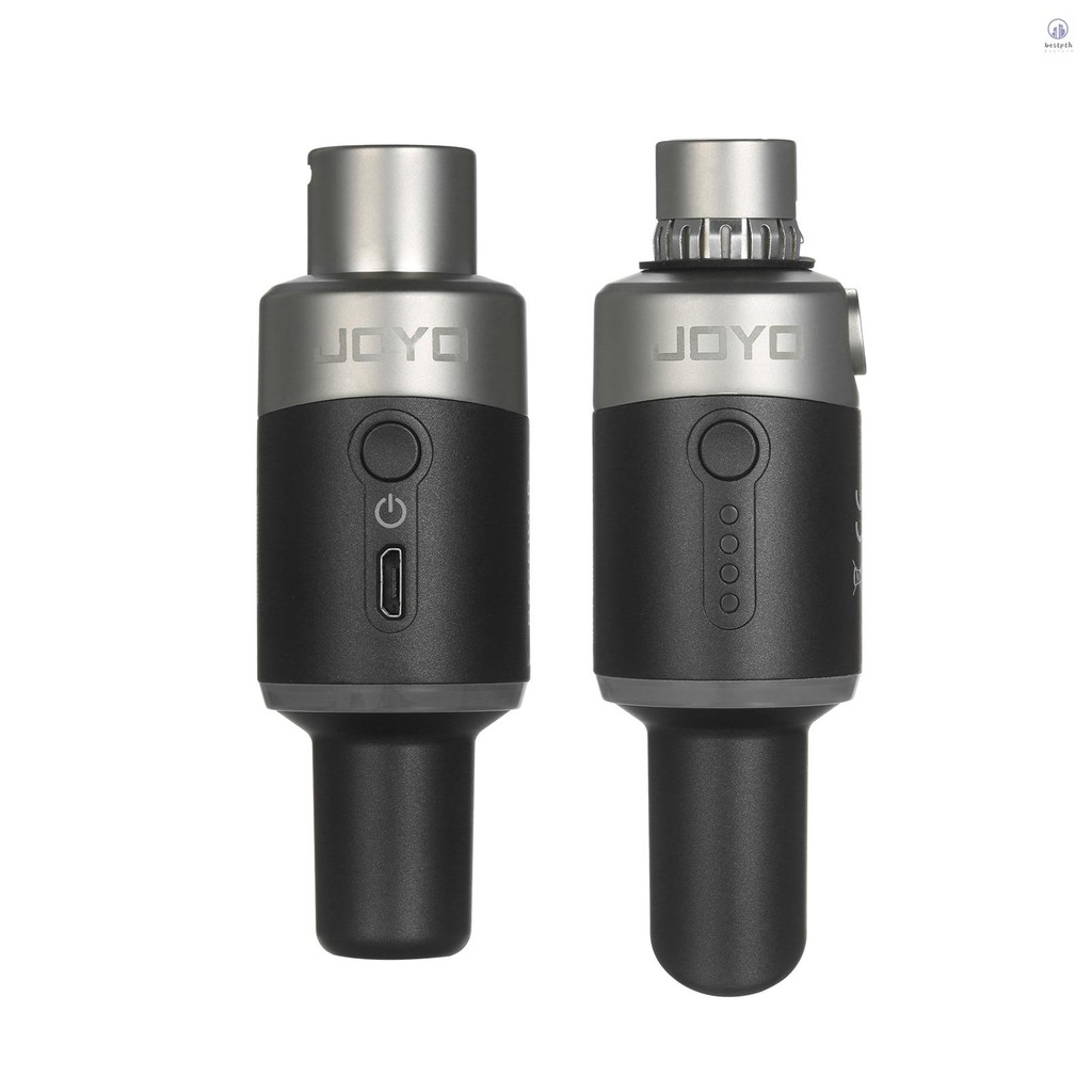 Joyo MW-1 5.8GHz ระบบไมโครโฟนไร้สายแบบชาร์จไฟได้เครื่องส่งสัญญาณและตัวรับสัญญาณสําหรับไมโครโฟนแบบไดน