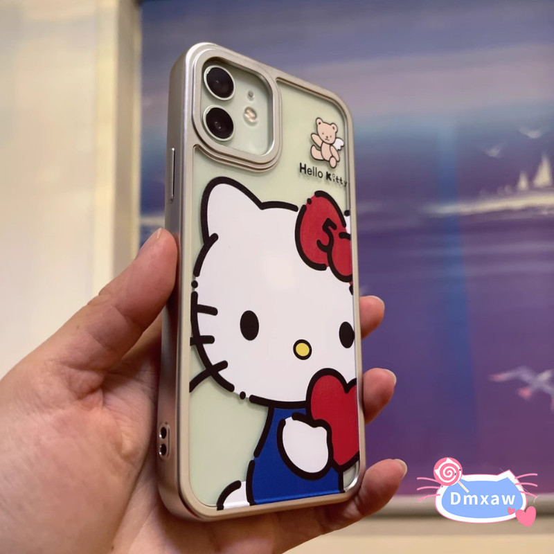 น่ารักคิตตี้แมวหัวใจเคสโทรศัพท์สําหรับvivo V40 V30 V29 V27 V25 V23E V23 V20 V17 V15 Pro Lite V11i V9 V5 V5s T2 T1 S1 Pro 5Gฝาครอบหรูหราชุบโปร่งใสกรอบ - รูปที่ 7