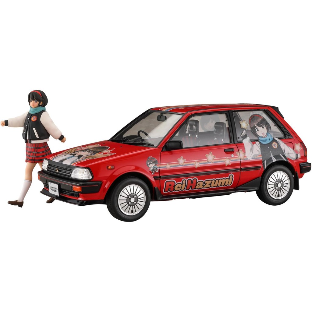 Hasegawa 1/24 Toyota Starlet EP71 Si Limited (3-Door) Midterm Model Rei Hazumi w/Figure Plastic Mode