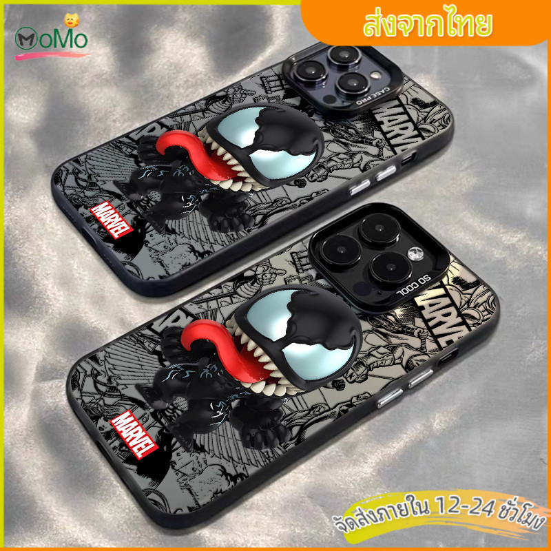 poison เคสไอโฟน 11 13 กันกระแทก ตลก สไปเดอร์แมน กรณีมือถือ สำหรับ iPhone15plus 16 promax 14 12mini XR/XSMax 7 8 SE2020 ราคา ถูกที่สุด ดีลบีเคเค แกลเลอรีภาพที่ 4