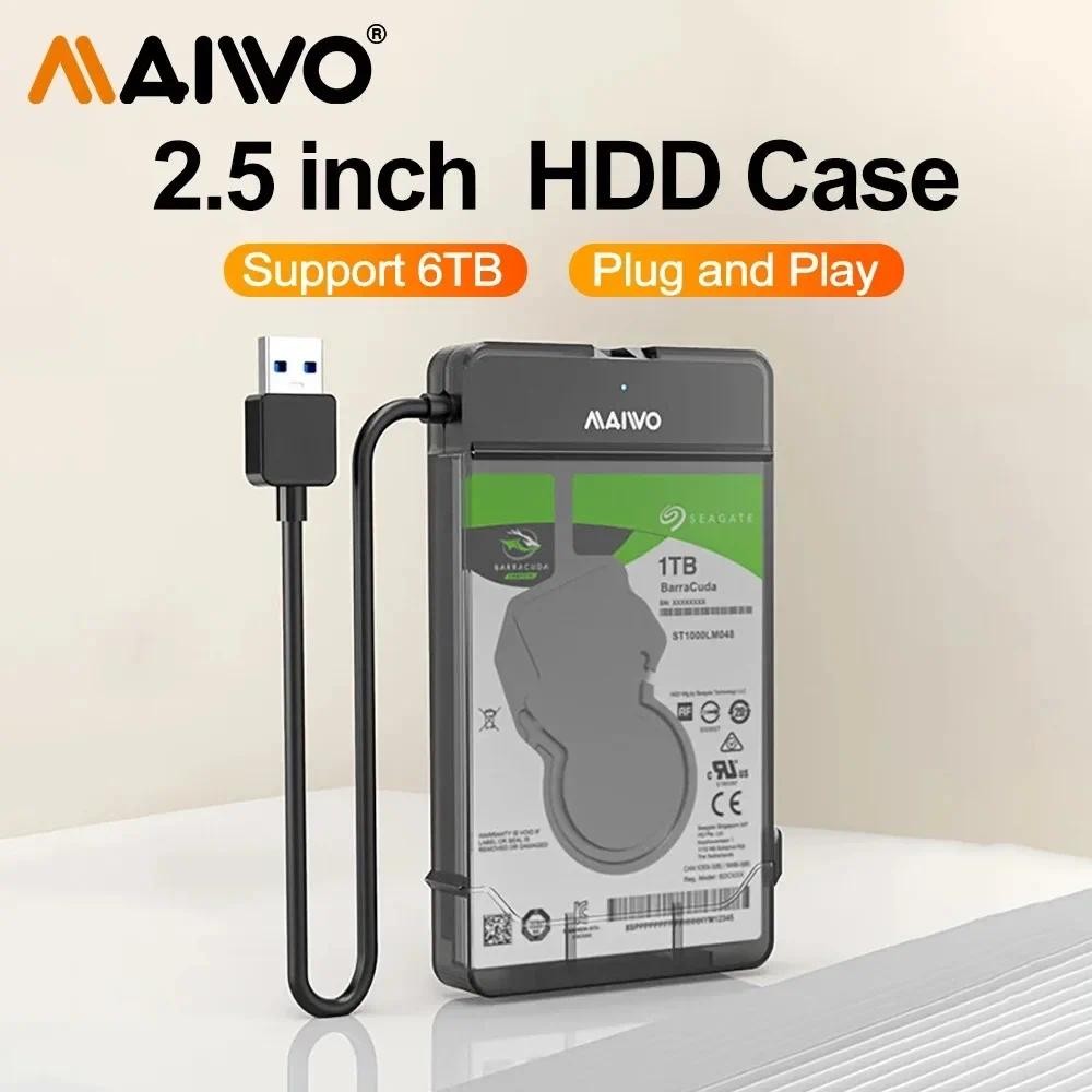MAIWO 2.5" SATA HDD SSD ฮาร์ดไดรฟ์ Docking Station USB3.0 5Gbps (K104)