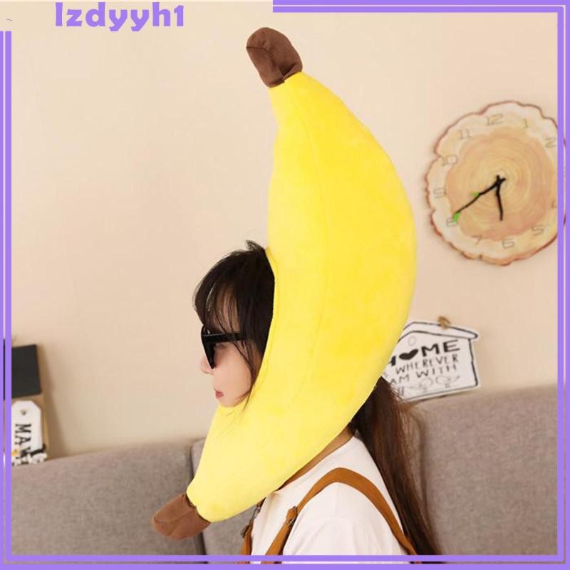 [JoyDIY] เครื่องแต่งกายผู้ใหญ่ Unisex ตลกกล้วยหมวกสีเหลืองแปลกใหม่แฟนซีชุดอุปกรณ์เสริม