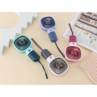 ✅ พัดลมมือถือแบบมีสายคล้อง พกพาสะดวก Mini USB ชาร์จ พร้อมที่…