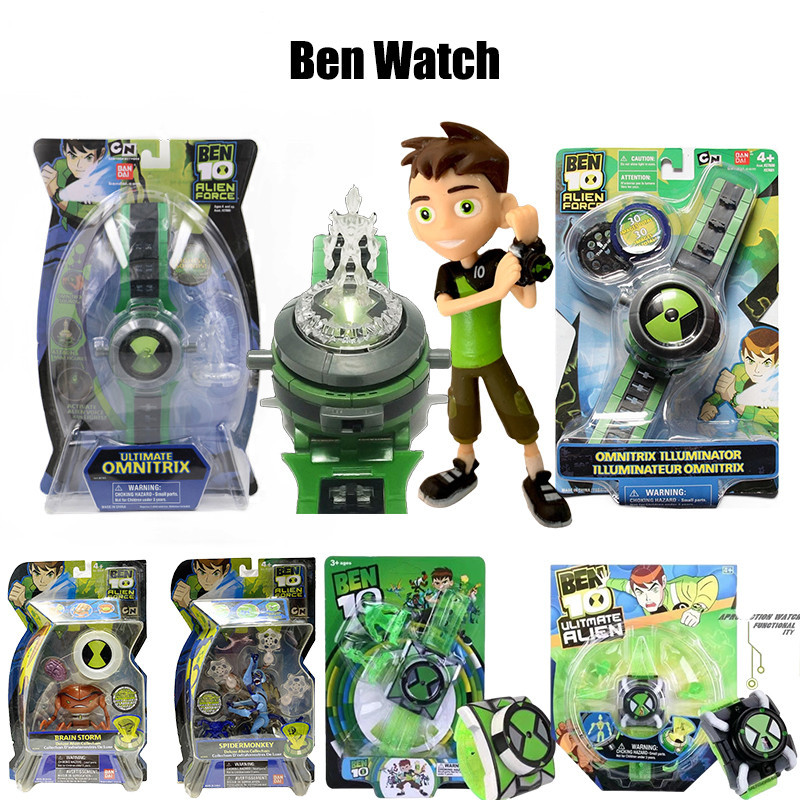 Ben 10 โปรเจคเตอร์นาฬิกา ULtimate Omnitrix Watch Protector Ben 10 Action Figure Set ของเล่นสําหรับเด็ก ของขวัญ