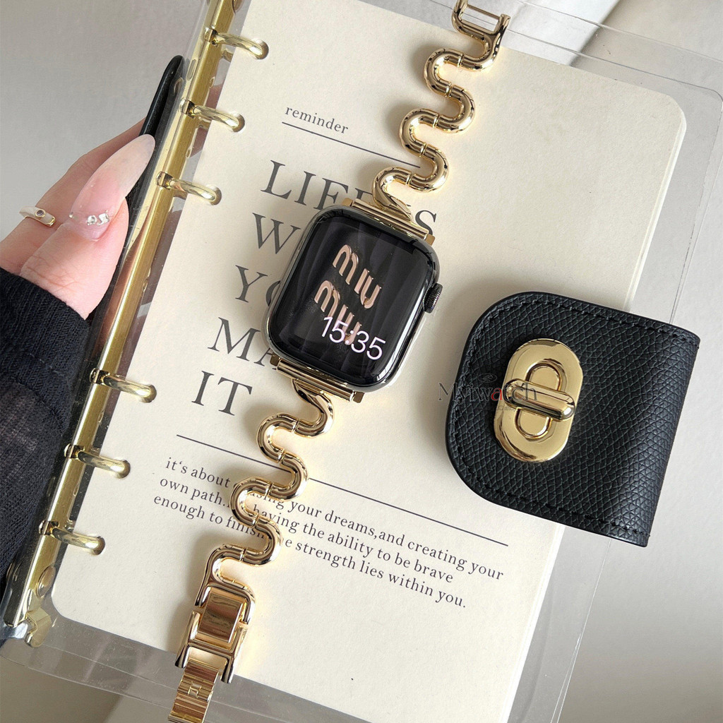 Creative S-shaped สายโลหะสําหรับ iWatch series 11 10 9 8 7 6 SE 5 4 3 2 1 ที่ไม่ซ้ํากัน Casual Design Band สําหรับ iWatch Band 46 มม.49 มม.45 มม.44 มม.41 มม.40 มม.38 มม.42 มม.อุปกรณ์เสริมสวมใส่ - รูปที่ 3