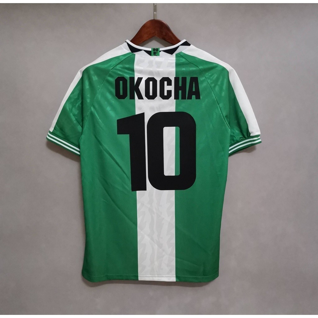 1996 Nigeria คุณภาพสูง Home Retro Soccer Jersey เสื้อยืดที่กําหนดเองเสื้อฟุตบอล OKOCHA