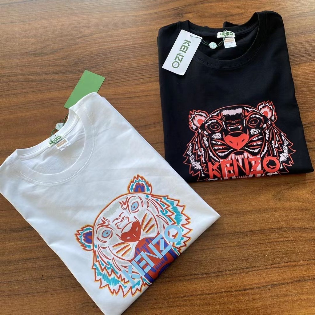 พร้อมส่ง TOP K20 เสื้อยืดแขนสั้นลําลอง ผ้าฝ้าย ทรงหลวม พิมพ์ลายหัวเสือ ขนาดใหญ่ คุณภาพสูง แฟชั่นฤดูร้อน สําหรับผู้ชาย และผู้หญิง XS-3XL