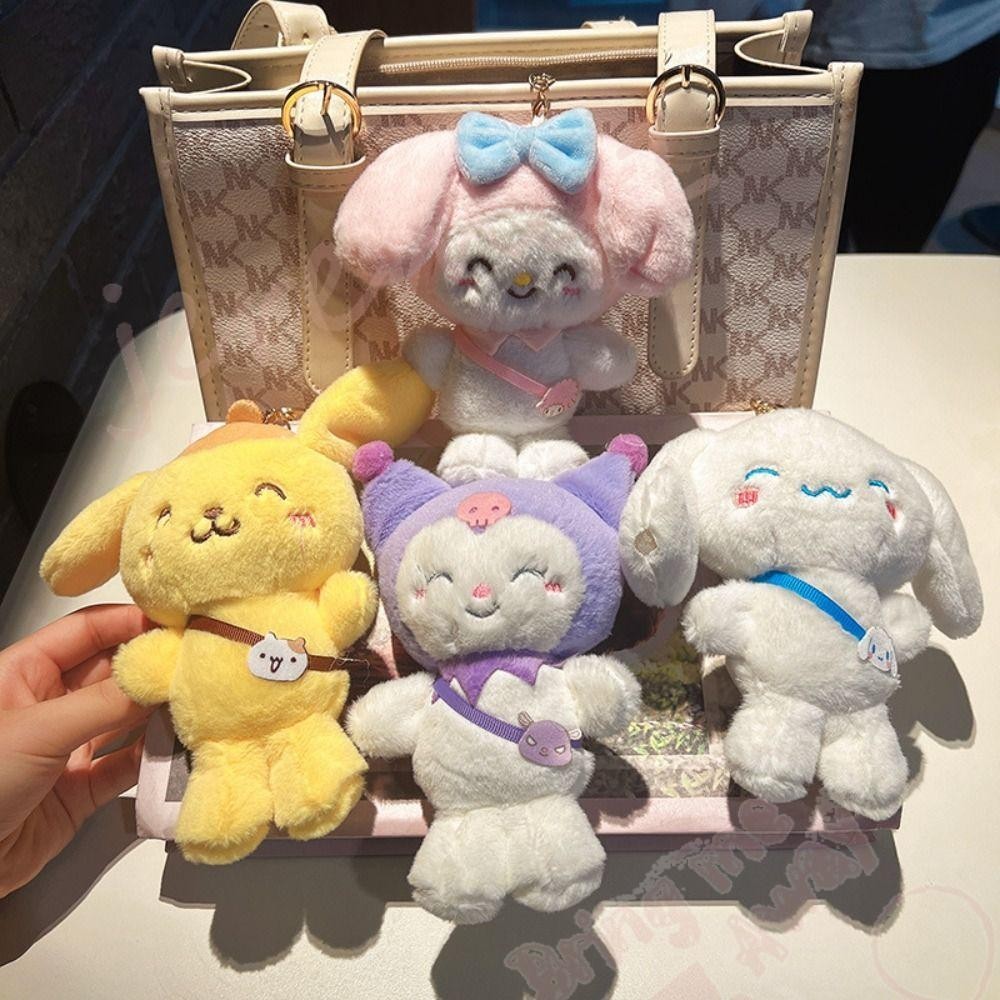Jeremy1 พวงกุญแจ จี้ตุ๊กตาการ์ตูนอนิเมะ Kuromi My Melody Cinnamoroll Pom Pom Purin Kuromi ของเล่นสําหรับเด็ก