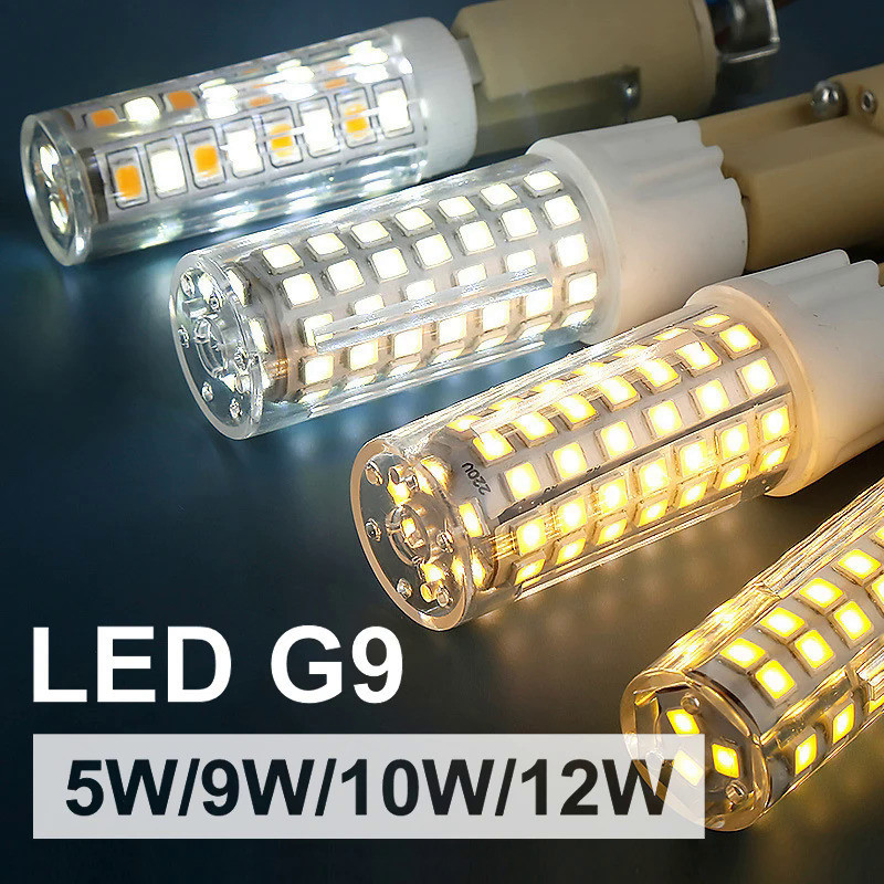 10pcs/Lot G9 LED Light Bulb 5W  9W 12W 15W 20W AC110V-265V Silica Gel Lamp Constant Power Light LED 