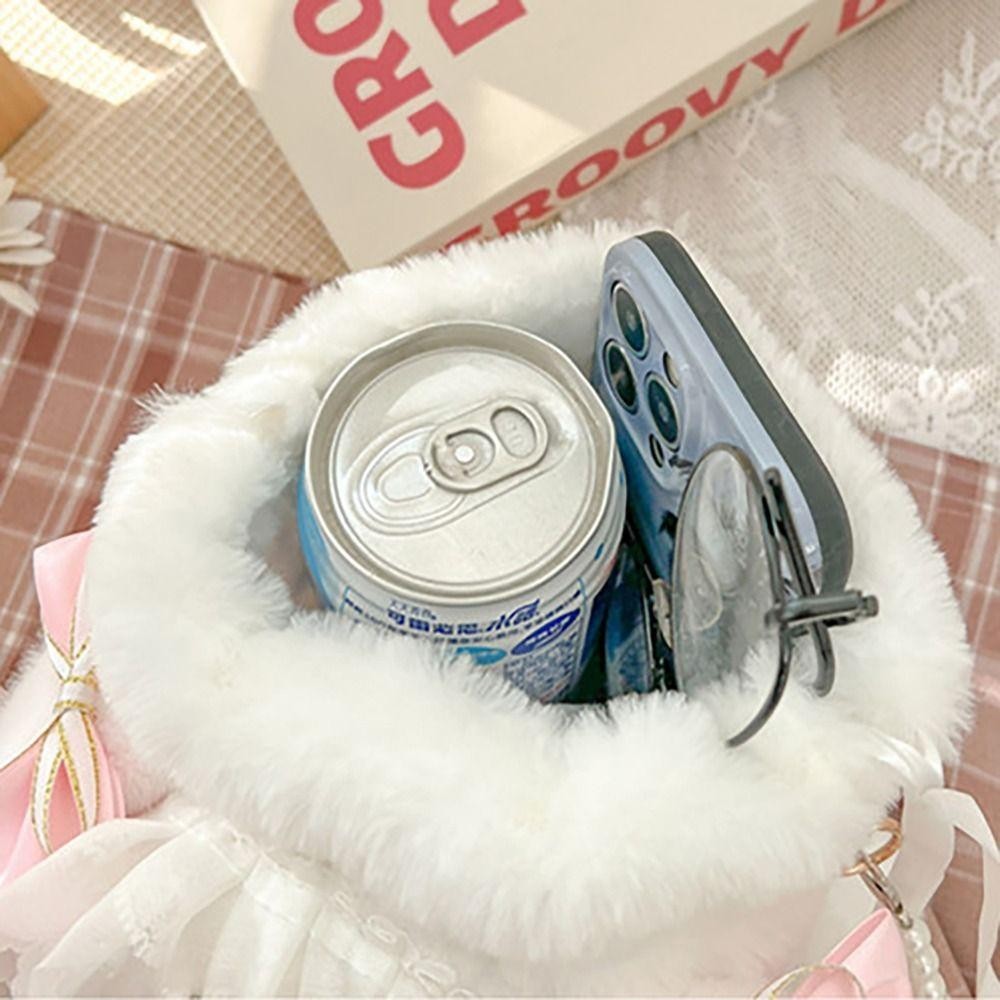 กระเป๋าตุ๊กตา TONFASHION, กระเป๋าสะพายเจ้าหญิง Kawaii, Bunny Pearl Chain กระเป๋าสะพายข้างกระต่ายหูยาว