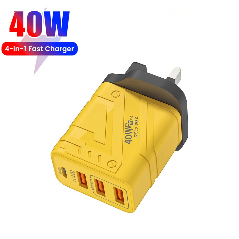 ซื้อ 40w USB Type C Charger 4 พอร ์ ต Fast Charging โทรศัพท ์ มือถือ Charger Power Adapter Quick Charge 3.0 PD Charger