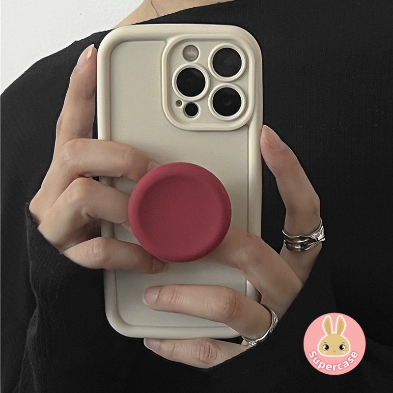 เคสโทรศัพท์มือถือ ซิลิโคน กันกระแทก พร้อมที่ตั้งวาง เรียบง่าย แฟชั่น สําหรับ Samsung Galaxy S24 S23 S21 Plus S24 S23 Ultra S23 S21 S20 FE S24+ S23+ S22+ S21+