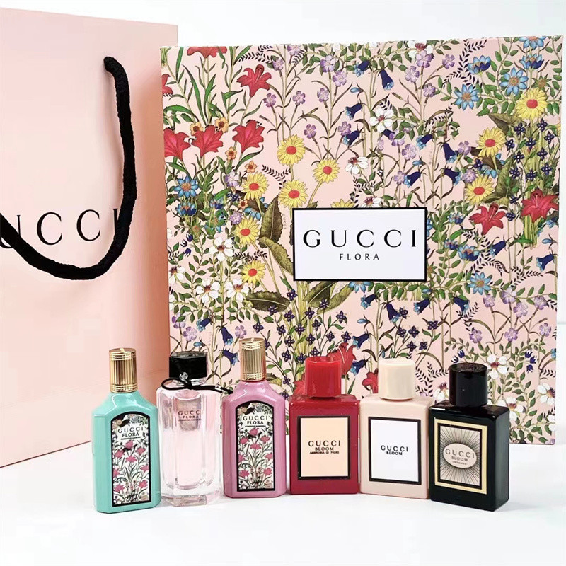 Gucci Garden ชุดกล่องของขวัญ ตัวอย่างน้ําหอม หรูหรา รุ่น Q 6 ชิ้น Gucci Garden Luxury Perfume sample 6-piece Q edition gift box set