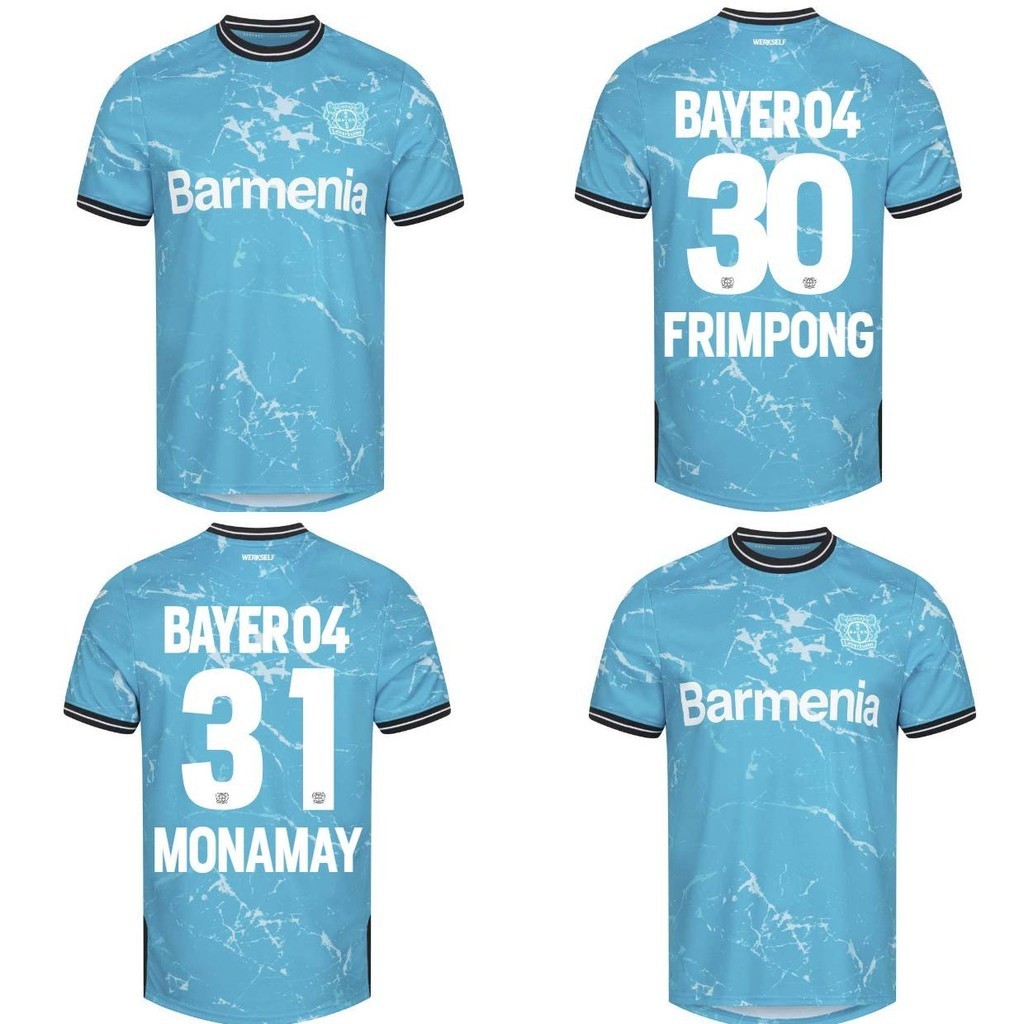 Yg เสื้อยืด ลาย Bundesliga Bayer 04 Leverkusen Frimpong Monamay Alternate พลัสไซซ์ สําหรับเด็ก และผู้ใหญ่ 23-24