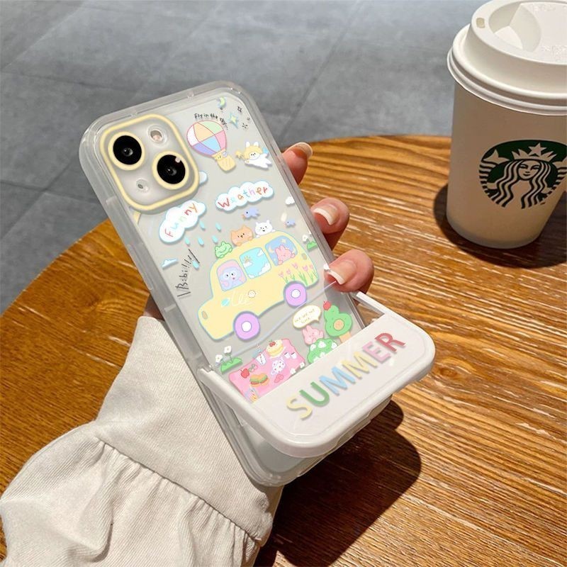 เคสโทรศัพท์มือถือ ลายสัตว์พาราไดซ์ มีขาตั้ง เหมาะกับฤดูร้อน สําหรับ IPhone 13 Pro Max 14 Pro Max 11 12 Pro Max X XR XS Max SE 7 Plus 8 Plus
