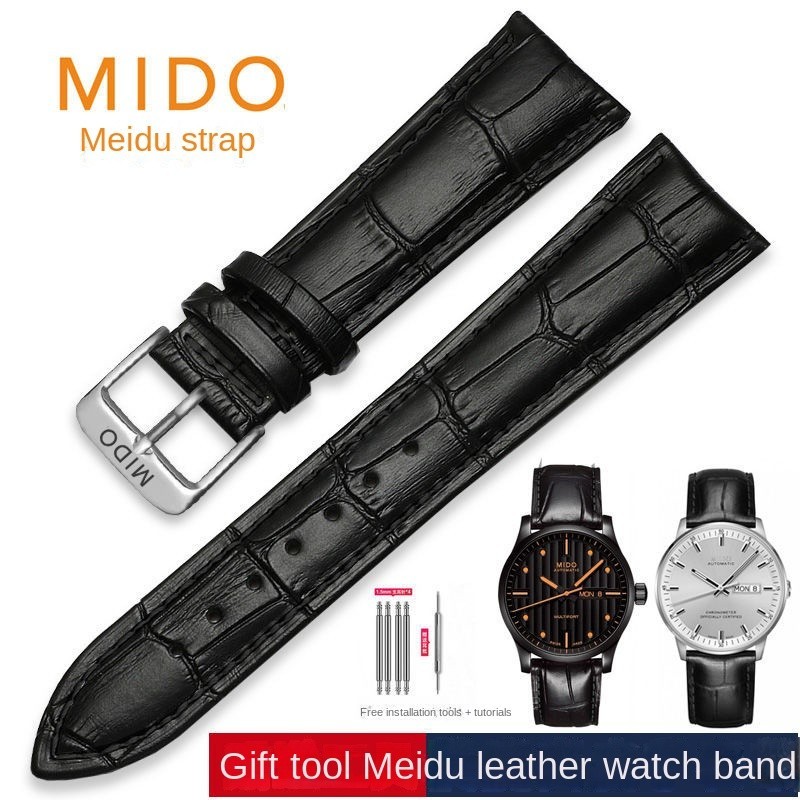 Meidu สายนาฬิกาข้อมือหนังแท้ M8600 Beren Saili Mido Pluna Rudder ครบรอบ 40 ปี สําหรับผู้ชาย ผู้หญิง