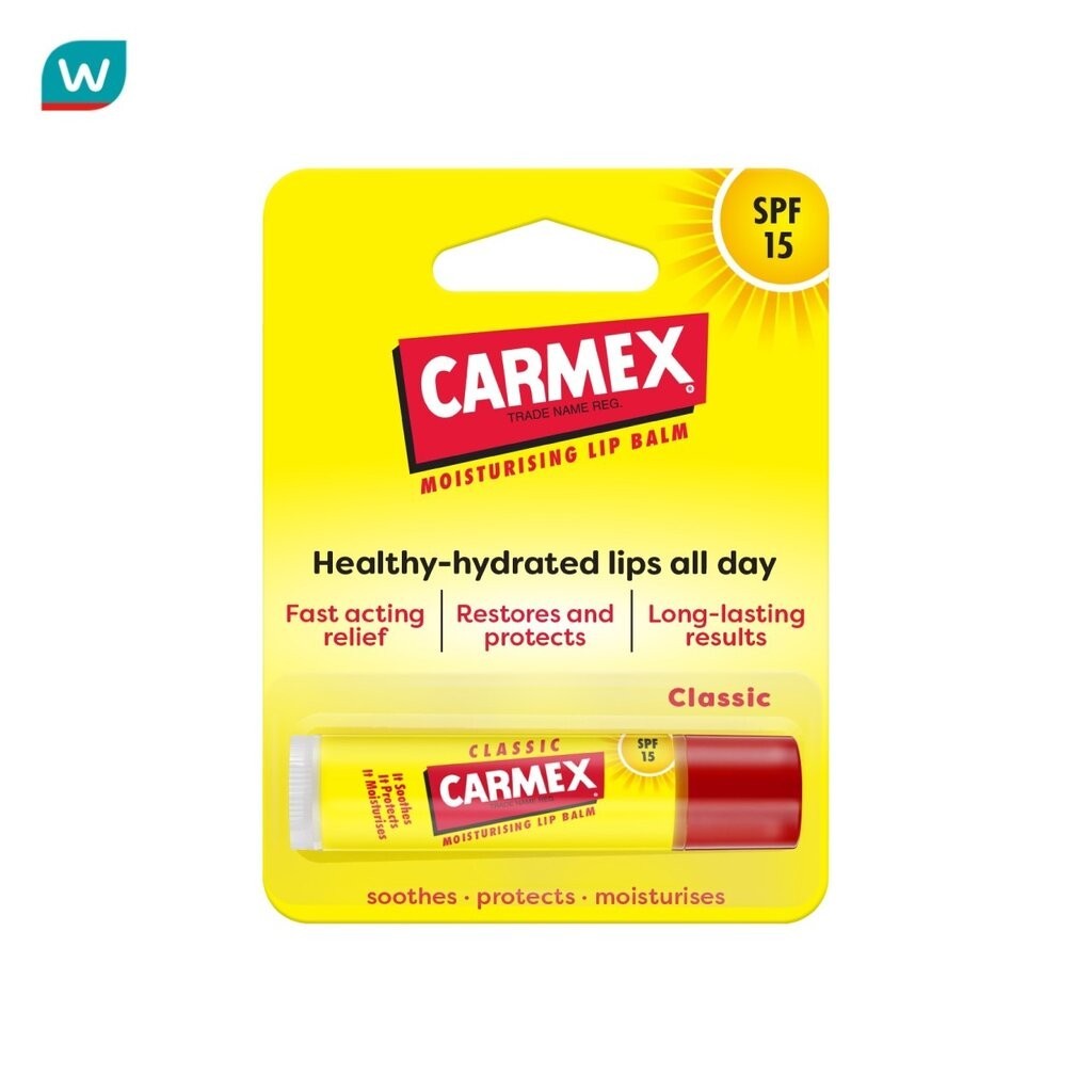 Carmax คาร์เม็กซ์ มอยซ์เจอไรซิ่ง ลิป บาล์ม คลาสสิค เอสพีเอฟ15 4.25 กรัม (แท่ง)