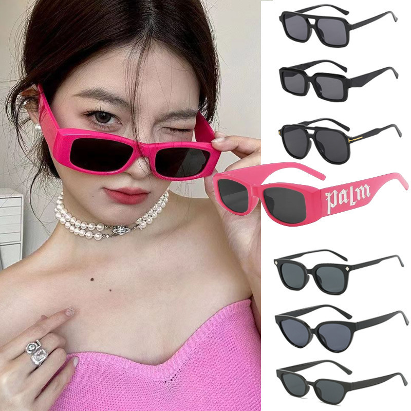 Uv400 แว่นตากันแดด กรอบเล็ก ป้องกันรังสีอัลตราไวโอเลต สีชมพู 181