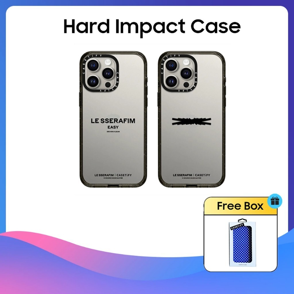 Casetify เคสพลาสติก PC แข็ง ลาย LE SSERAFIM SAKURA ง่าย สําหรับ iPhone 11 12 13 14 15 Plus Pro Max