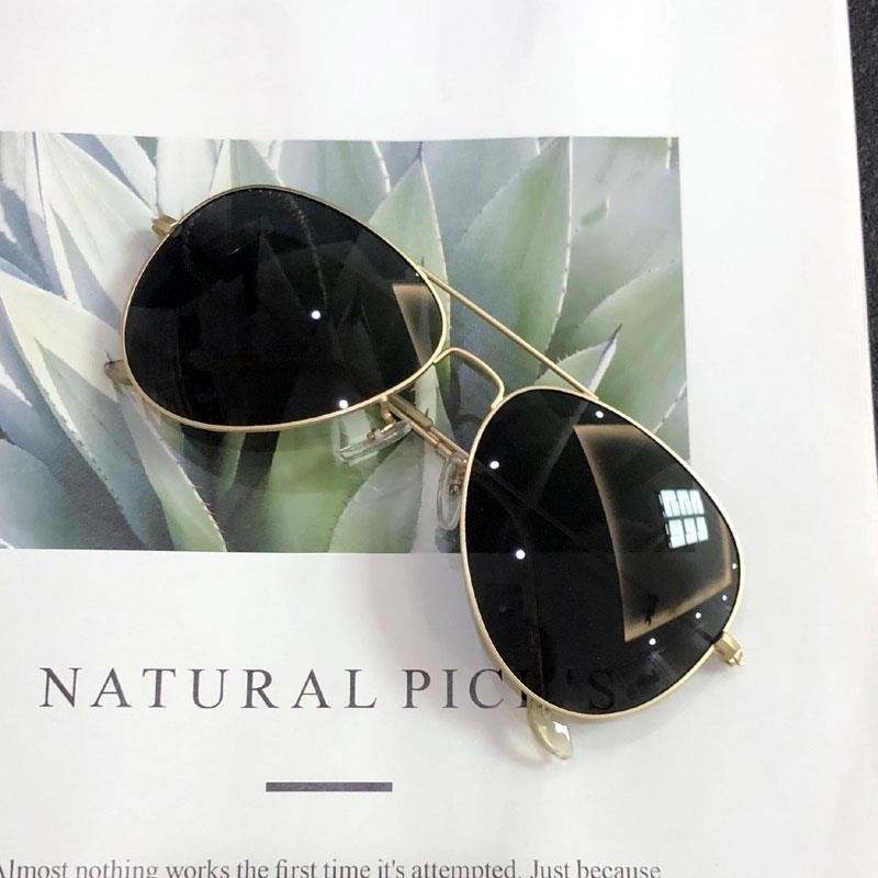 แว่นกันแดด Aviator สําหรับผู้ชายแว่นกันแดดกรอบใหญ่พร้อมม่านบังแดดป้องกันรังสียูวีสําหรับผู้ชายไดร์เว