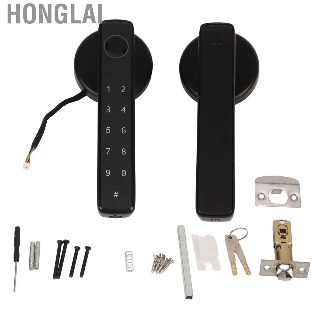 Honglai Fingerprint Lock Emergency Charging Low Battery Reminder Accurate Smart Door Combination for Bedroom Hotel