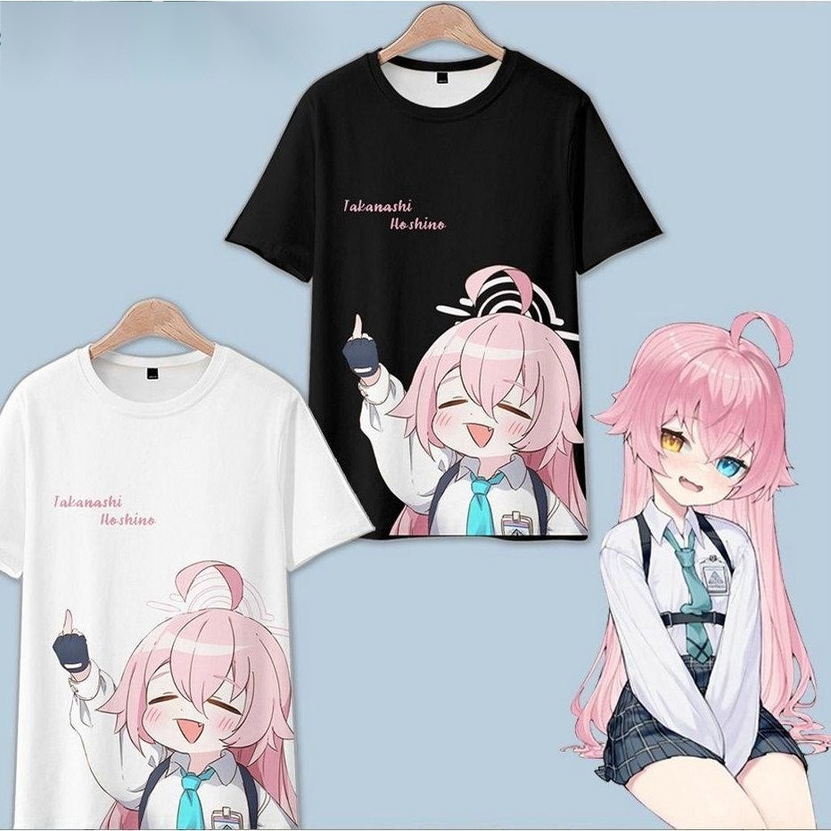 2024 เสื้อยืดแขนสั้น คอกลม พิมพ์ลาย Blue Archive 3 มิติ เหมาะกับฤดูร้อน แฟชั่นยอดนิยม สไตล์สตรีท สําหรับผู้ชาย และผู้หญิ