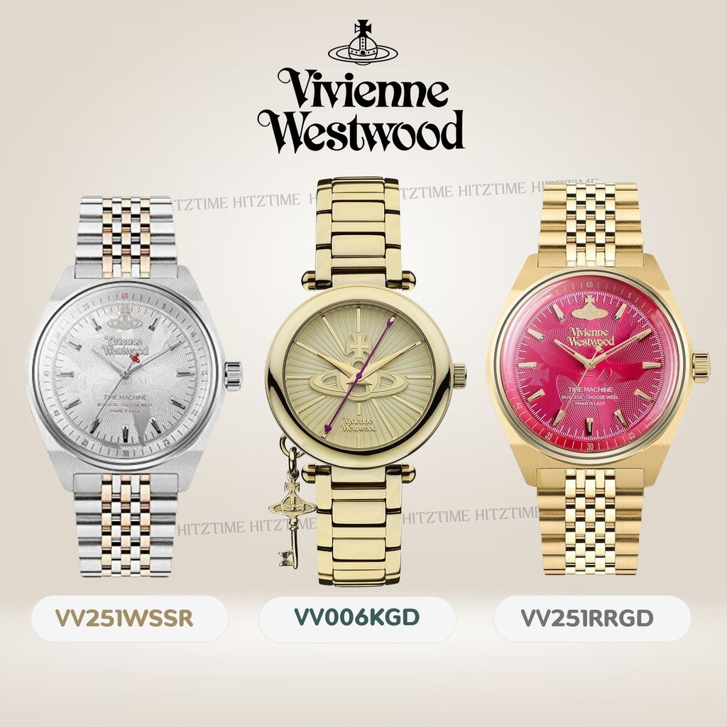 HIZTIME นาฬิกา Vivienne Westwood นาฬิกาข้อมือผู้หญิง นาฬิกาผู้หญิง แบรนด์เนม  Brandname รุ่น VV251WSSR
