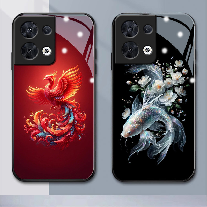 ลึกลับ oppo reno แก้วเคสโทรศัพท์ reno8 5G reno3 4G reno5F 4f 4z 2f 2z 3pro reno4 4pro 5 5pro 5z 6 6z