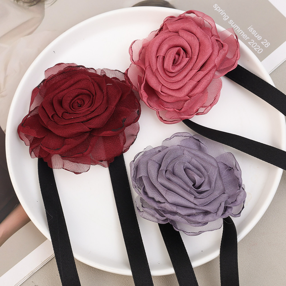 สร ้ อยคอเค ้ นคอริบบิ ้ นกุหลาบสีแดง - เครื ่ องประดับ - Punk, Gothic, Elegant, แฟชั ่ น - สร ้ อยคอกระดูกไหปลาร ้ า - เชือกยาวปรับได ้ - สําหรับตกแต ่ งงานปาร ์ ตี ้ - รูปที่ 5