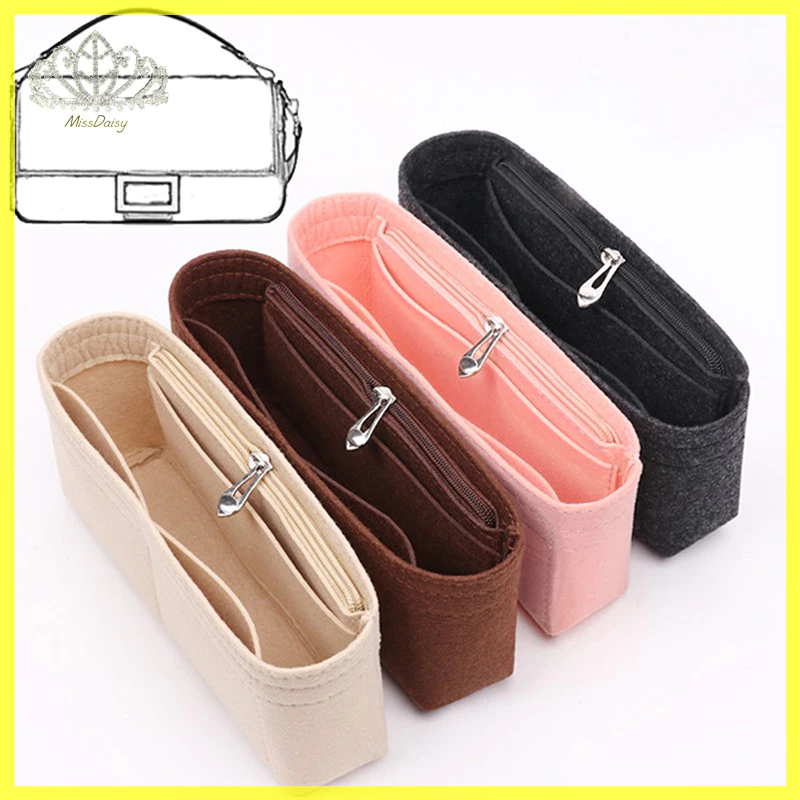 Multi-Pocket ผู้หญิงใส่กระเป๋า Felt ผ้ากระเป๋าถือ Organizer กระเป๋า Liner Tote TH