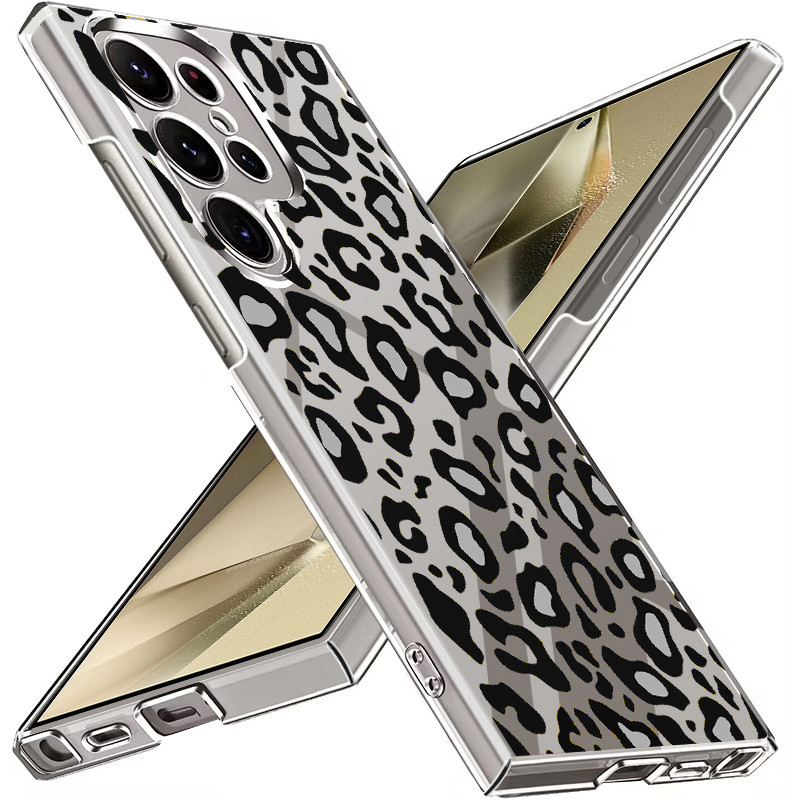 Samsung S22 ULTRA S21 FE S24PLUS A 55 ลายเสือดาว Anti Drop เคสโทรศัพท ์ ทนทานสําหรับผู ้ หญิง