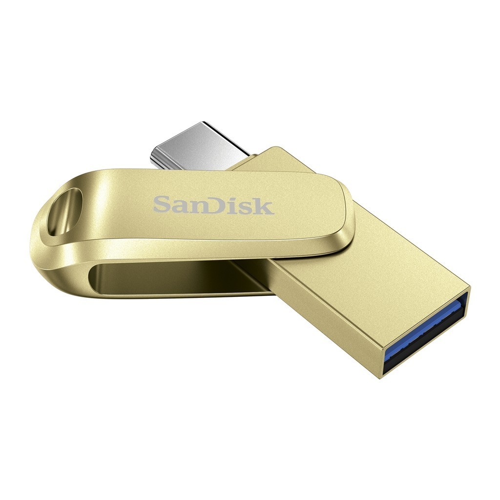 SANDISK Ultra Dual Drive LUXE 128GB,GOLD (400MB),OTG แฟลชไดร์ฟ flashdrive TypeC โทรศัพท์ แท็บเล็ต