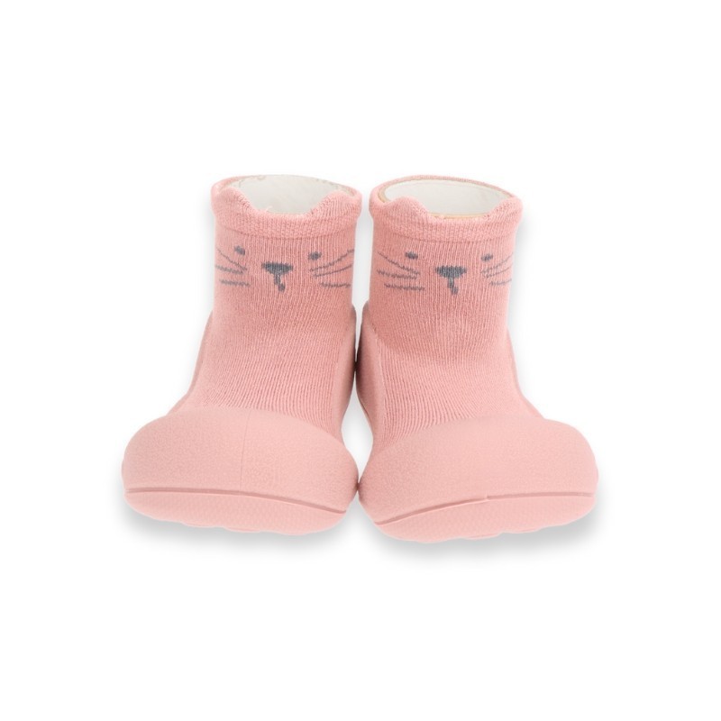 Attipas Functional Baby Shoes Prewalker Shoes - Animals Cat Pink