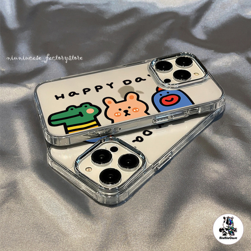 【ส่งจากไทย】For iPhone เคสไอโฟน11 13 12 14 15 Pro Max XR X XS 7 8 Plus SE เคส รูปแบบโปร่งใส กบ ซิลิโคนนุ่มกันกระแทก Case